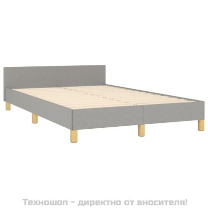 Рамка за легло без матрак, светлосива, 120x200 см, плат