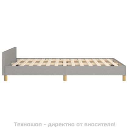 Рамка за легло без матрак, светлосива, 120x200 см, плат
