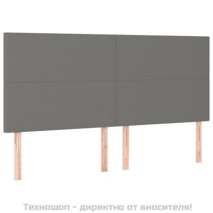 Боксспринг легло с матрак, тъмносиво, 180x200 см, плат