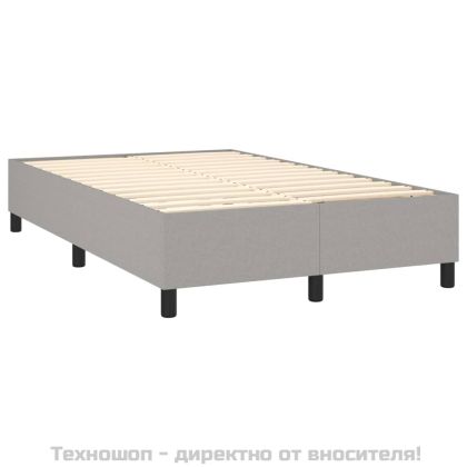 Боксспринг легло с матрак, светлосиво, 120x200 см, плат
