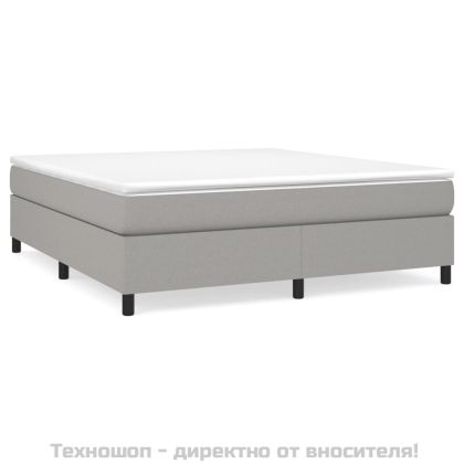 Боксспринг легло с матрак, светлосиво, 180x200 см, плат