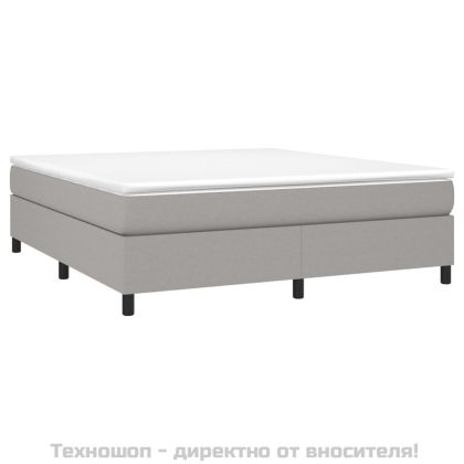 Боксспринг легло с матрак, светлосиво, 180x200 см, плат