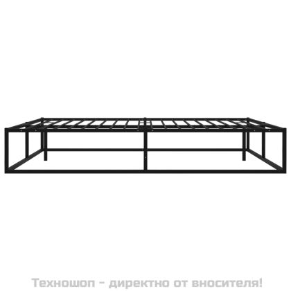 Рамка за легло, черна, метал, 180x200 cм