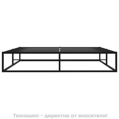 Рамка за легло, черна, метал, 180x200 cм