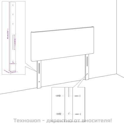Горни табли за легло, 2 бр, черна, 100x7x78/88 см, кадифе