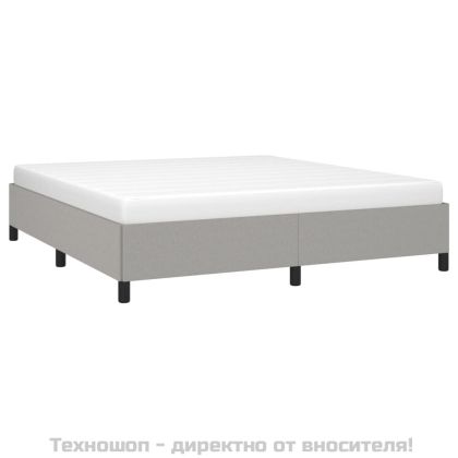 Рамка за легло без матрак, светлосива, 180x200 см, плат