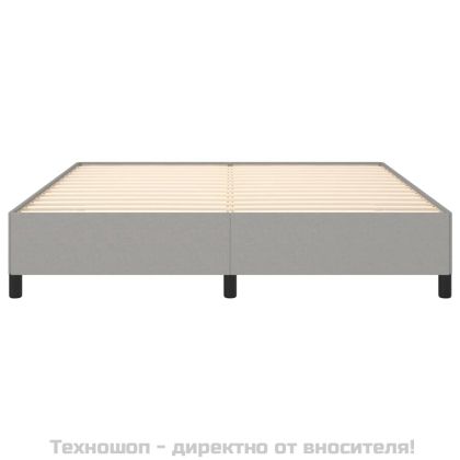 Рамка за легло без матрак, светлосива, 180x200 см, плат