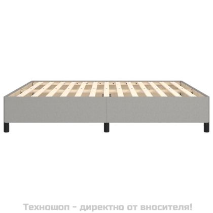 Рамка за легло без матрак, светлосива, 180x200 см, плат