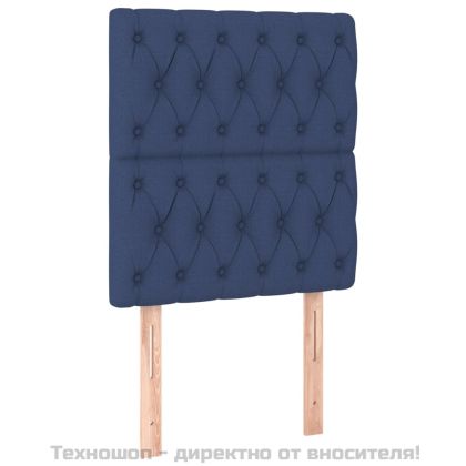 Табла за легло, синя, 80x7x118/128 см, плат