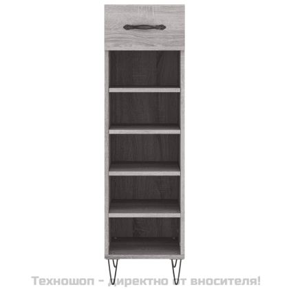 Шкаф за обувки, сив сонома, 30x35x105 см, инженерно дърво