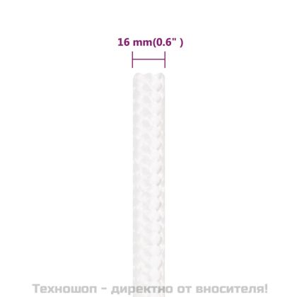 Въже за лодка бяло 16 мм 250 м полипропилен