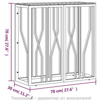Конзолна маса златиста 70x30x70 см неръждаема стомана и стъкло