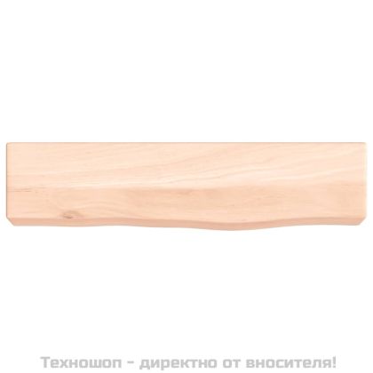 Стенен рафт 40x10x6 см необработен масивен дъб