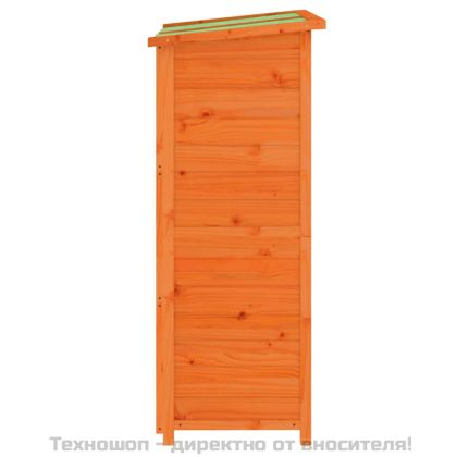 Градинска барака за инструменти кафява 83x57x140 см бор масив