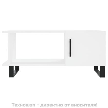 Кафе маса, бяла, 90x50x40 см, инженерно дърво