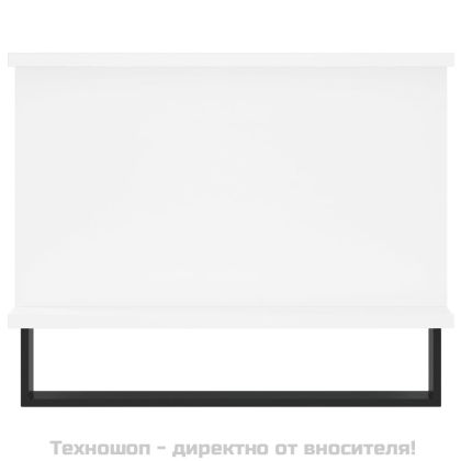 Кафе маса, бяла, 90x50x40 см, инженерно дърво