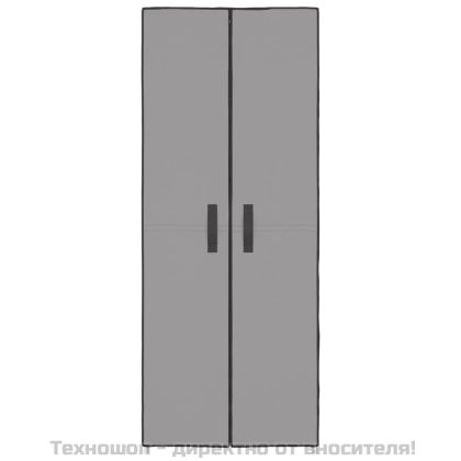 Шкаф за обувки, сив, 60x30x166 см, плат