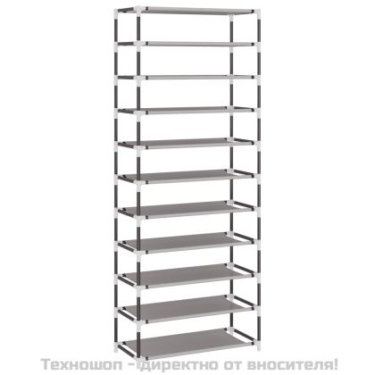 Шкаф за обувки, сив, 60x30x166 см, плат