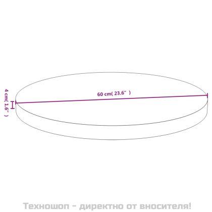 Плот за маса Ø60x4 см бамбук