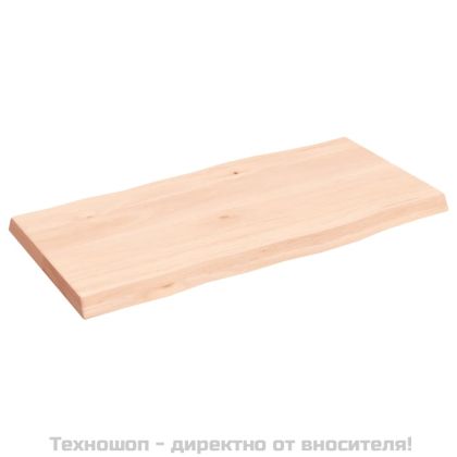 Плот за маса 80x40x(2-4) см необработено масивно дърво жив ръб