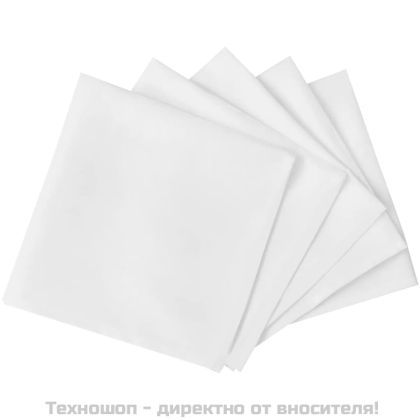 Трапезни салфетки от плат, бели, 25 бр., 50 х 50 см