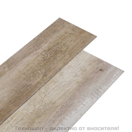 PVC подови дъски 5,02 м² 2 мм самозалепващи промито дърво