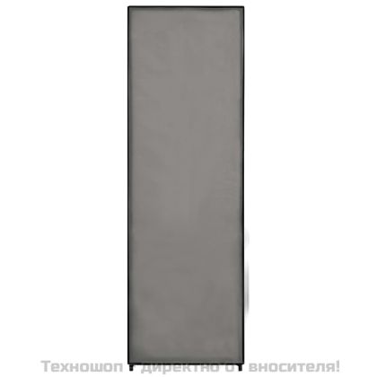 Гардероб, сив, 87x49x159 см, текстил