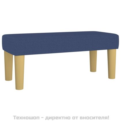 Боксспринг легло с матрак, синя, 90x200 см, плат