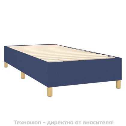 Боксспринг легло с матрак, синя, 90x190 см, плат