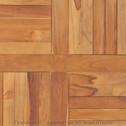 Плот за маса, тиково дърво масив, квадратен, 80x80x2,5 см