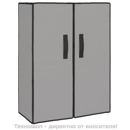 Шкаф за обувки, сив, 60x28x90 см, плат