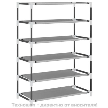 Шкаф за обувки, сив, 60x28x90 см, плат