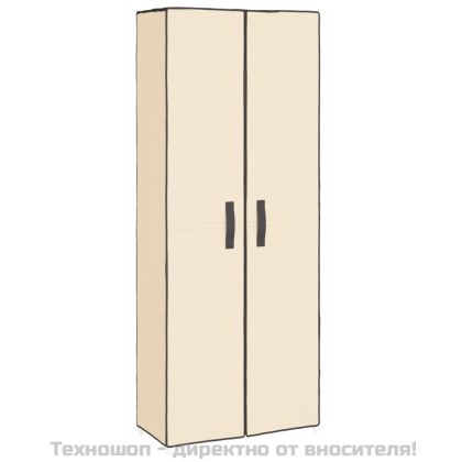 Шкаф за обувки, кремав, 60x30x166 см, плат