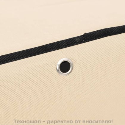 Шкаф за обувки, кремав, 60x30x166 см, плат