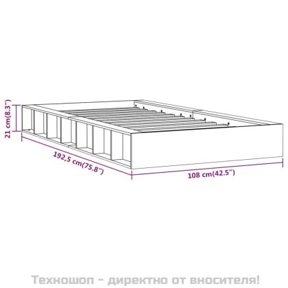 рамка за легло 90x190 см Single масивна дървесина