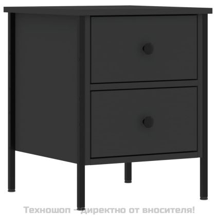 Нощни шкафчета 2 бр черни 40x42x50 см инженерно дърво