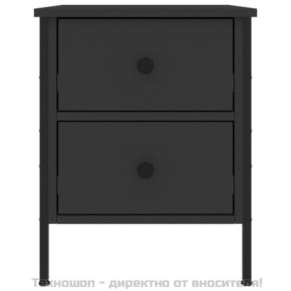 Нощни шкафчета 2 бр черни 40x42x50 см инженерно дърво