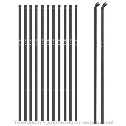 Плетена оградна мрежа, антрацит, 0,8x25 м