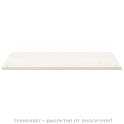 Плот за бюро, бял, 100x60x2,5 см, борово дърво масив