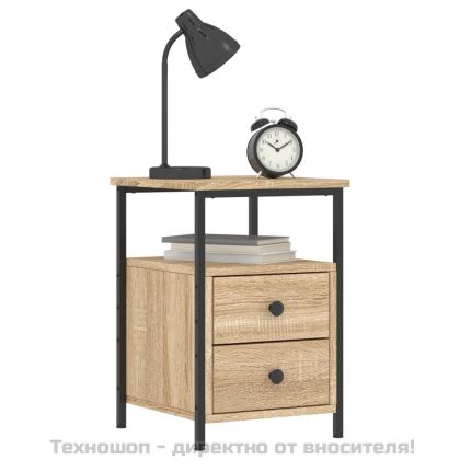 Нощни шкафчета 2 бр дъб сонома 34x35,5x50 см инженерно дърво