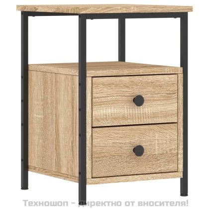 Нощни шкафчета 2 бр дъб сонома 34x35,5x50 см инженерно дърво