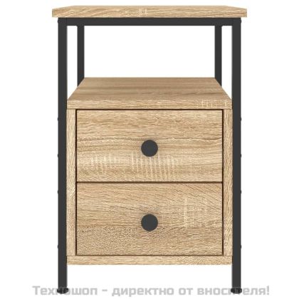 Нощни шкафчета 2 бр дъб сонома 34x35,5x50 см инженерно дърво