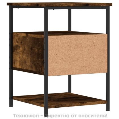 Нощни шкафчета 2 бр опушен дъб 40x42x56 см инженерно дърво