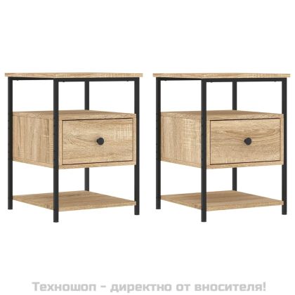 Нощни шкафчета 2 бр дъб сонома 40x42x56 см инженерно дърво