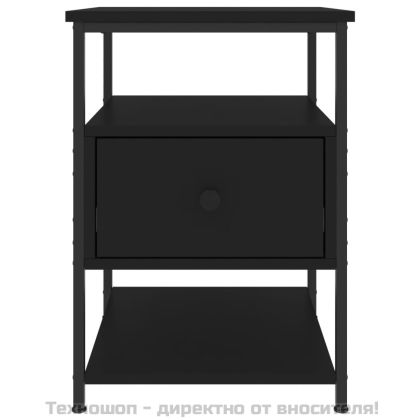 Нощни шкафчета 2 бр черни 40x42x56 см инженерно дърво