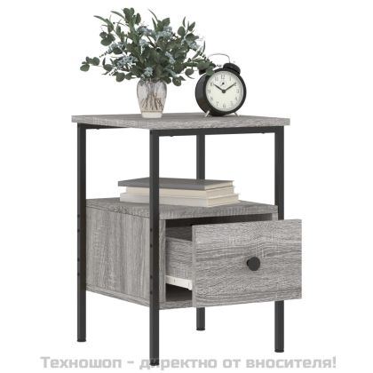 Нощни шкафчета 2 бр сив сонома 34x36x50 см инженерно дърво