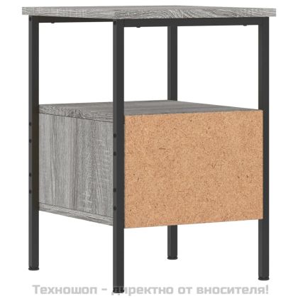 Нощни шкафчета 2 бр сив сонома 34x36x50 см инженерно дърво
