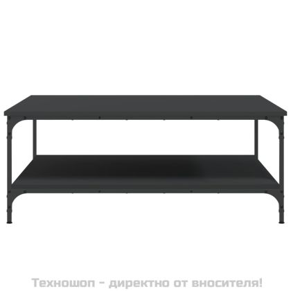 Кафе маса, черна, 100x100x40 см, инженерно дърво