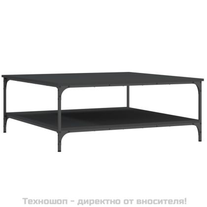 Кафе маса, черна, 100x100x40 см, инженерно дърво