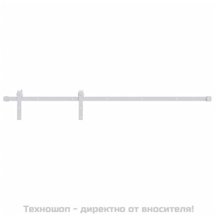 Плъзгаща врата с монтажни части, 85x210 см, борово дърво масив